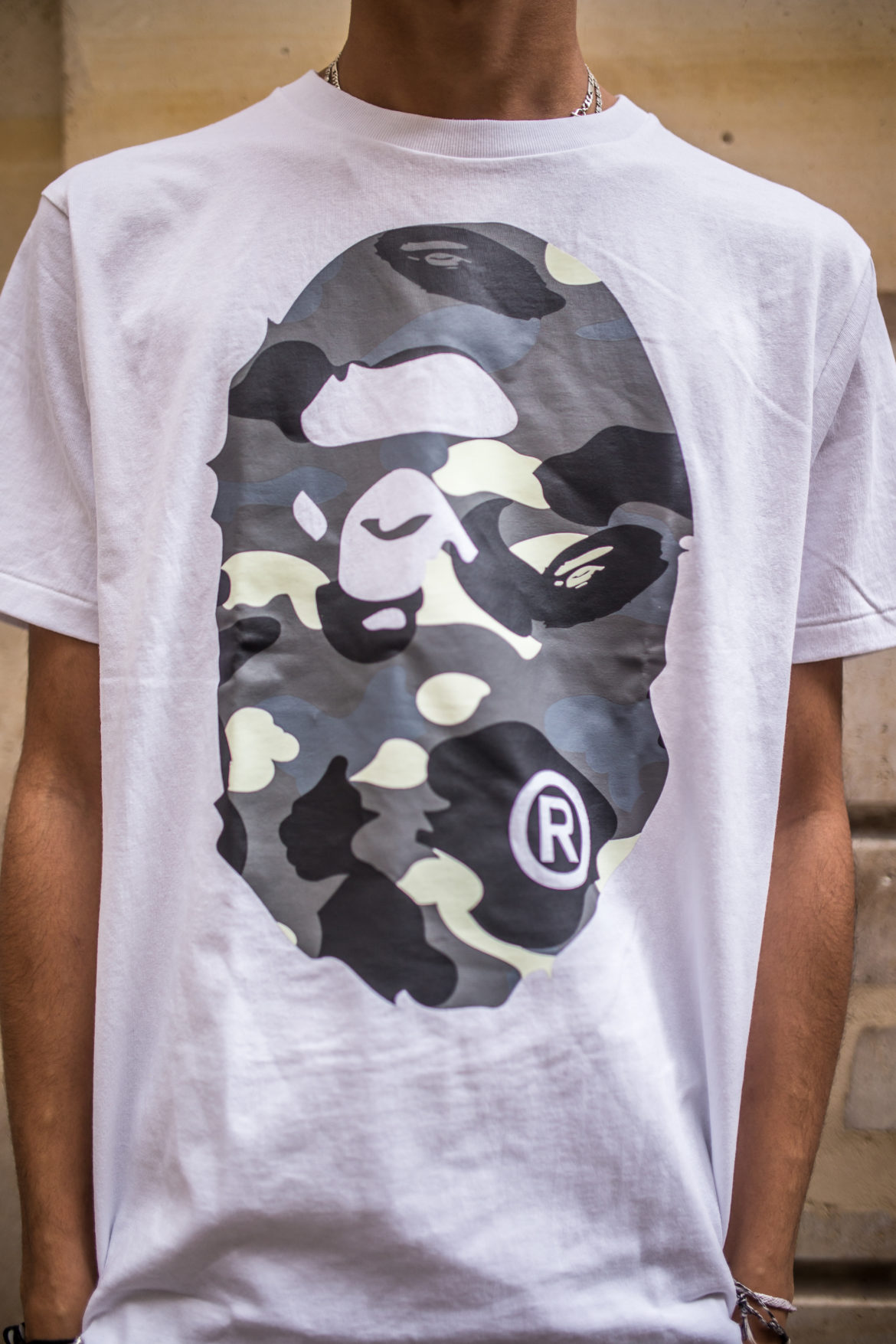 Bape Tee Noir 1 Bape Reflection Camo Big Ape Head Tee White
