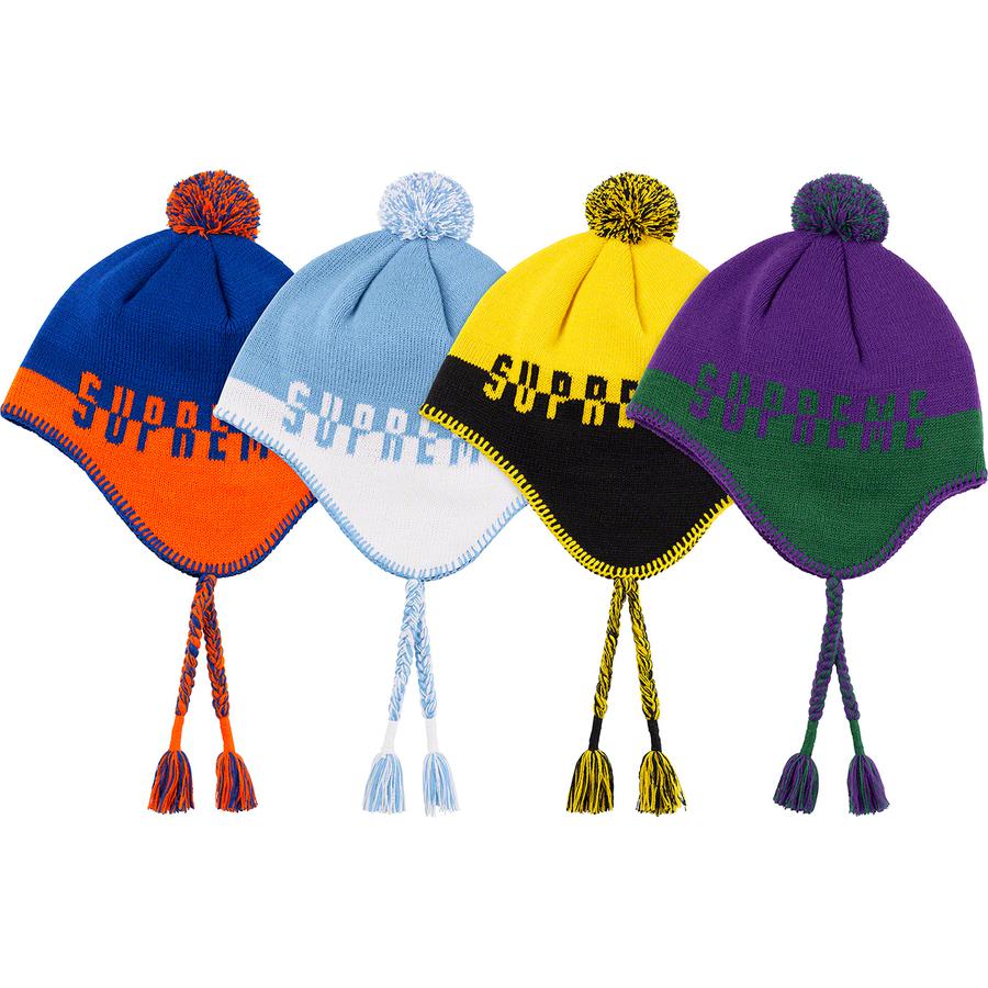Supreme Split Logo Earflap Beanie Supreme Split Logo Earflap Beanie