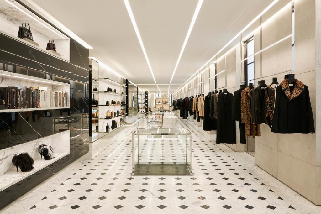 Boutique Saint Laurent Rive Droite intérieur