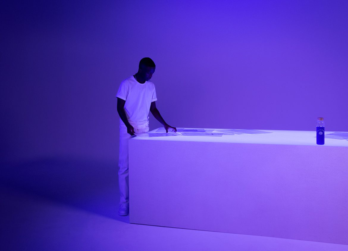 Evian Virgil Abloh 2020 violet purple