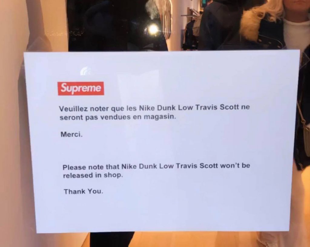 supreme travis scott paris store info