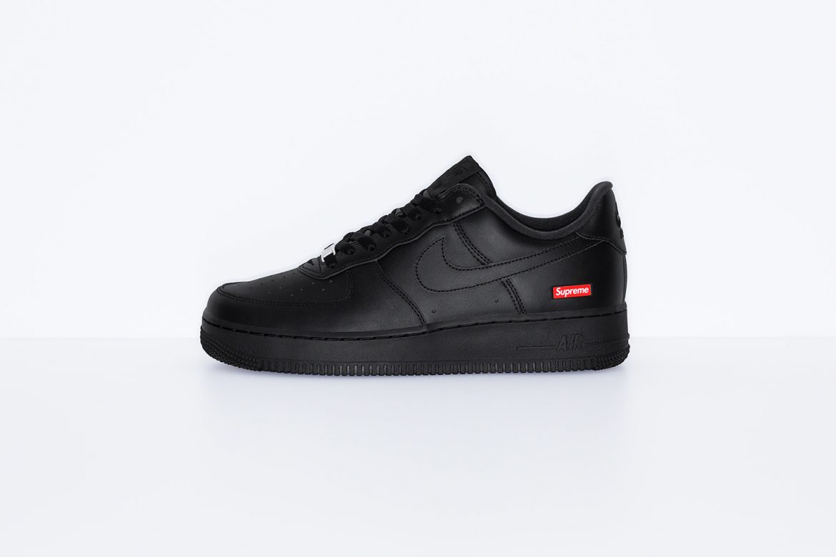 Nike Air Force 1 Supreme Black Nike Air Force 1 Supreme Black Noir S/S20 2020