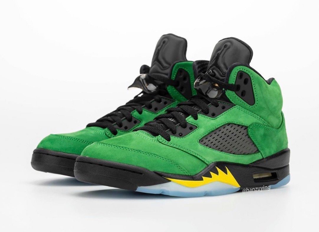 AJ5 Oregon Ducks 1 Air Jordan 5 Oregon Ducks