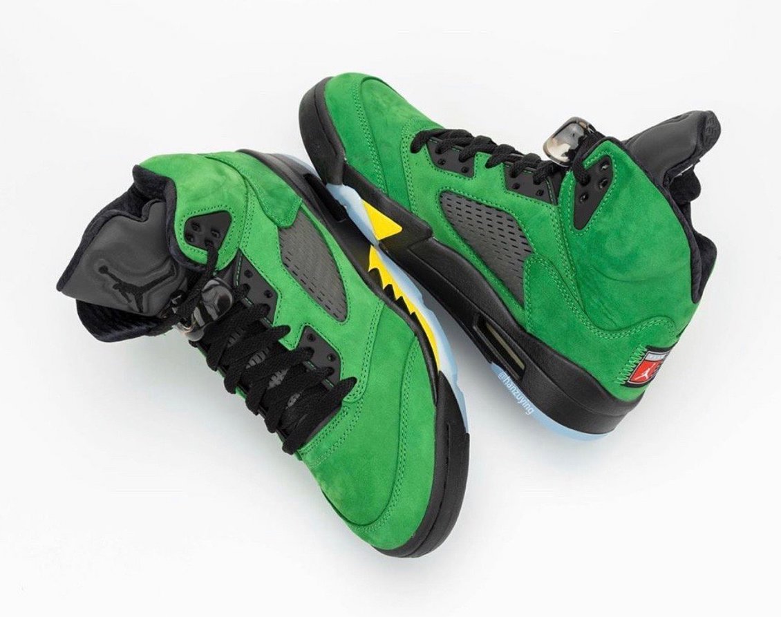 AJ5 Oregon Ducks 2 Air Jordan 5 Oregon Ducks