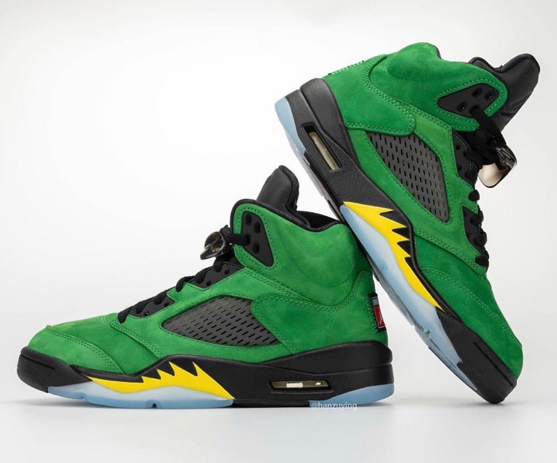 AJ5 Oregon Ducks 3 Air Jordan 5 Oregon Ducks