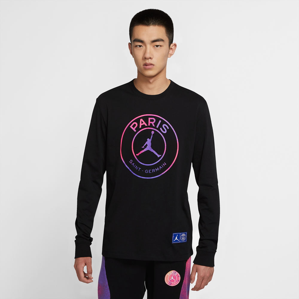PSG_MJ PSG LS TEE_BLACK_40€ Collection-Jordan-PSG-2021
