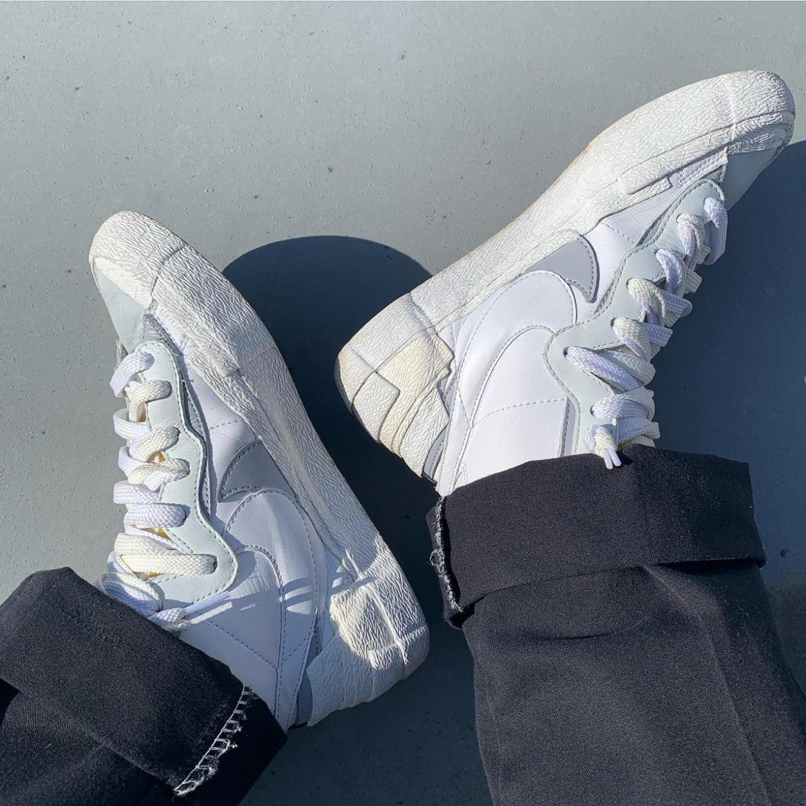 Nike Blazer Mid Sacai White Grey