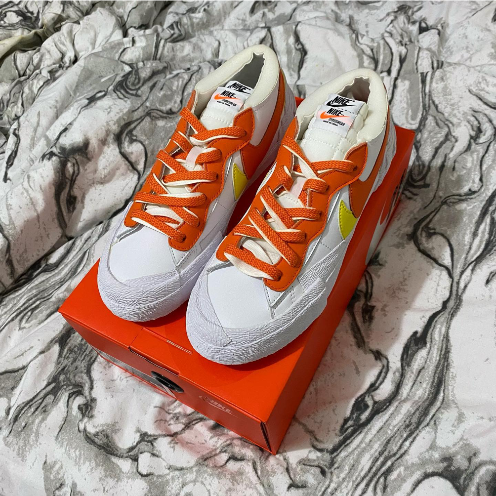 Nike Blazer Low Sacai White Magma Orange