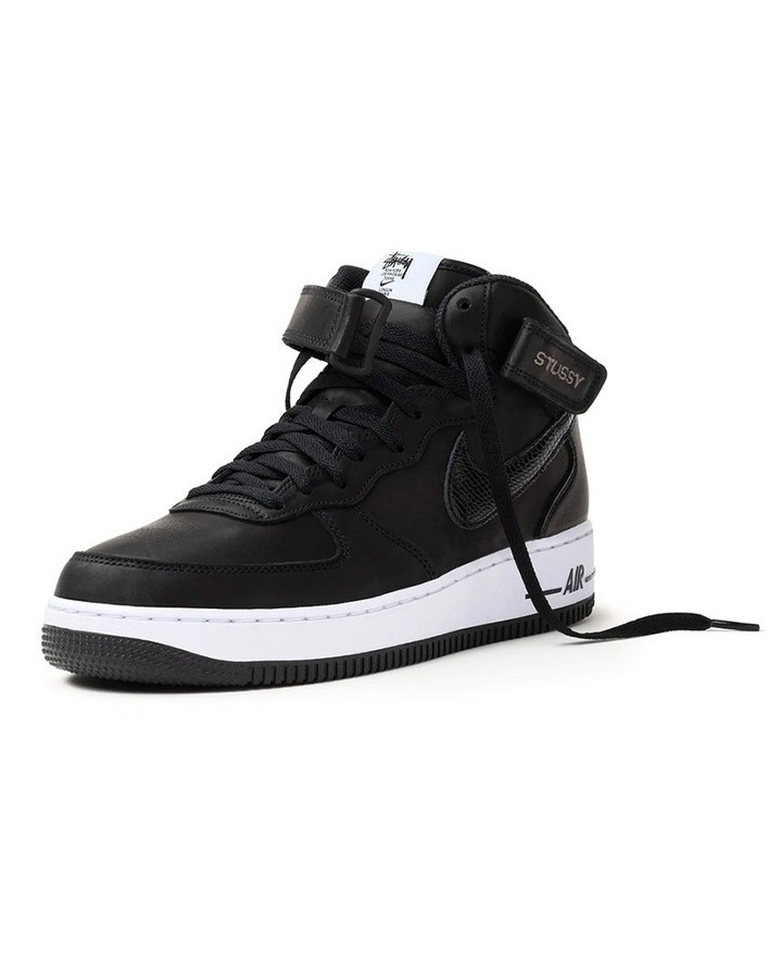 Nike-Air-Force-1-Mid-Stüssy-Black Nike-Air-Force-1-Mid-Stüssy-Black