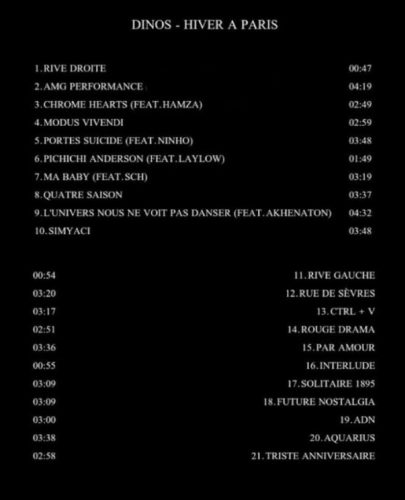 Dinos-Hiver-à-Paris-tracklist